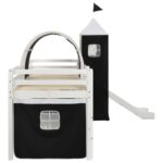 Lit mezzanine d'enfants avec toboggan et échelle Pin 97x208 cm – Image 2