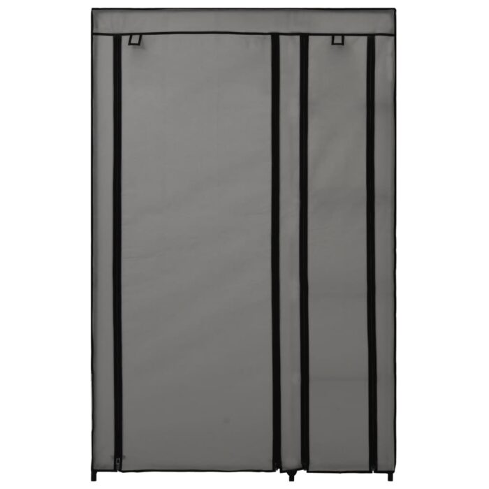 Garde-robes pliables 2 pcs Gris 110x45x175 cm Tissu – Image 3