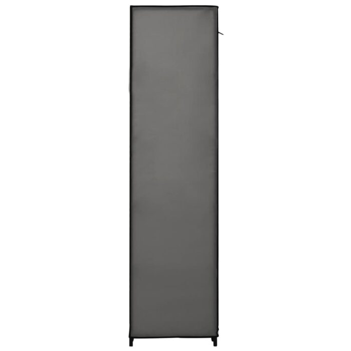 Armoire avec compartiments et tiges Gris 150x45x176 cm Tissu – Image 5
