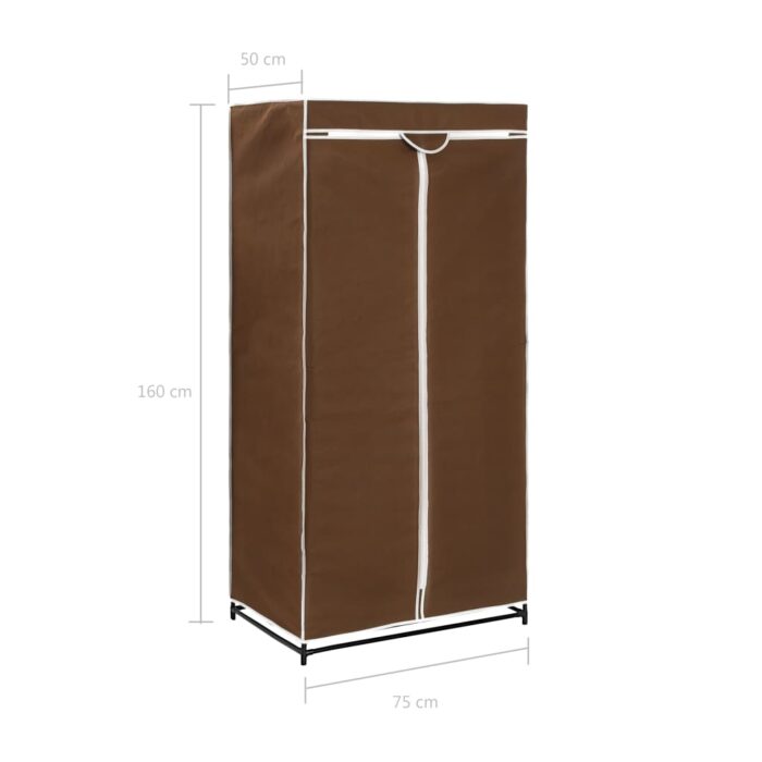 2 pcs Garde-robes Marron 75x50x160 cm – Image 9