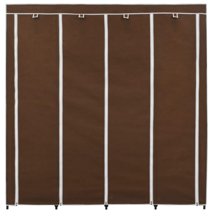 Garde-robe avec 4 compartiments Marron 175x45x170 cm – Image 3