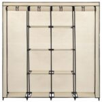 Garde-robe avec 4 compartiments Crème 175x45x170 cm – Image 4