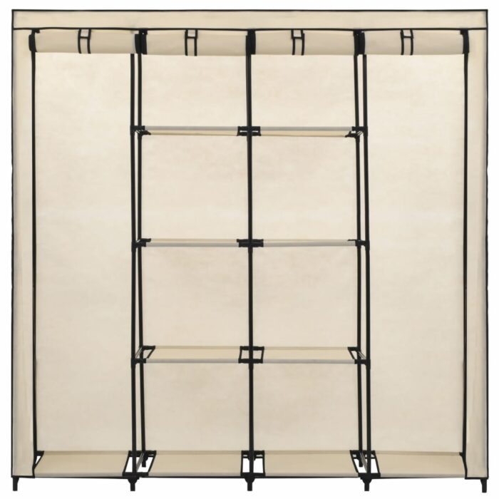 Garde-robe avec 4 compartiments Crème 175x45x170 cm – Image 4