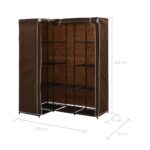 Garde-robe d'angle Marron 130x87x169 cm – Image 6