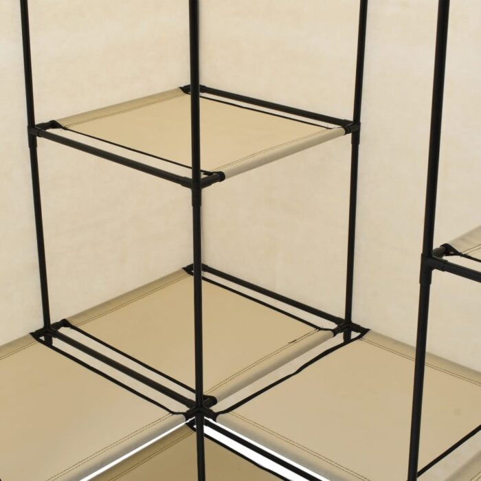 Garde-robe d'angle Crème 130 x 87 x 169 cm – Image 4