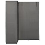 Garde-robe d'angle Gris 130 x 87 x 169 cm – Image 3