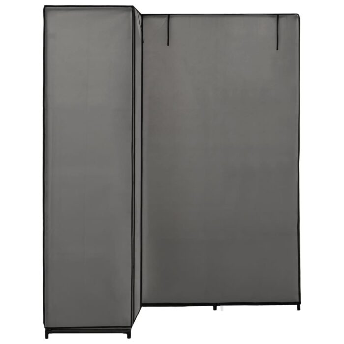 Garde-robe d'angle Gris 130 x 87 x 169 cm – Image 3