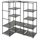 Garde-robe d'angle Gris 130 x 87 x 169 cm – Image 4