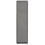 Armoire avec compartiments et barres Gris 150x45x175 cm Tissu – Image 7
