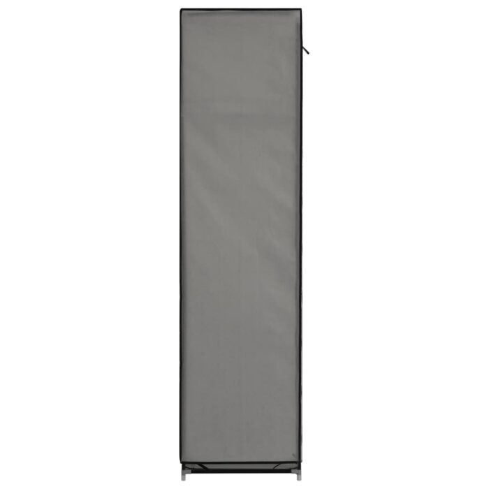 Armoire avec compartiments et barres Gris 150x45x175 cm Tissu – Image 7