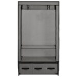 Garde-robe Gris 87 x 49 x 159 cm Tissu – Image 3
