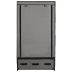 Garde-robe Gris 87 x 49 x 159 cm Tissu – Image 4