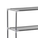 Support de rangement à 3 niveaux Argenté 69x28x169 cm – Image 4
