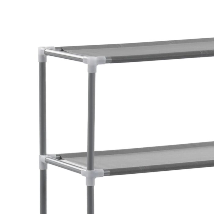 Support de rangement à 3 niveaux Argenté 69x28x169 cm – Image 4