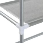 Support de rangement à 3 niveaux Argenté 69x28x169 cm – Image 5