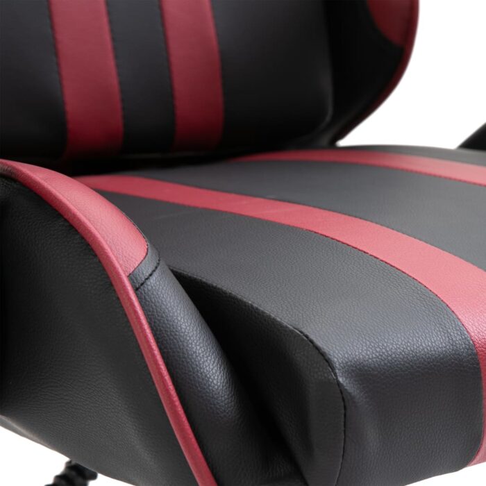 Chaise de jeu Rouge bordeaux Similicuir – Image 5