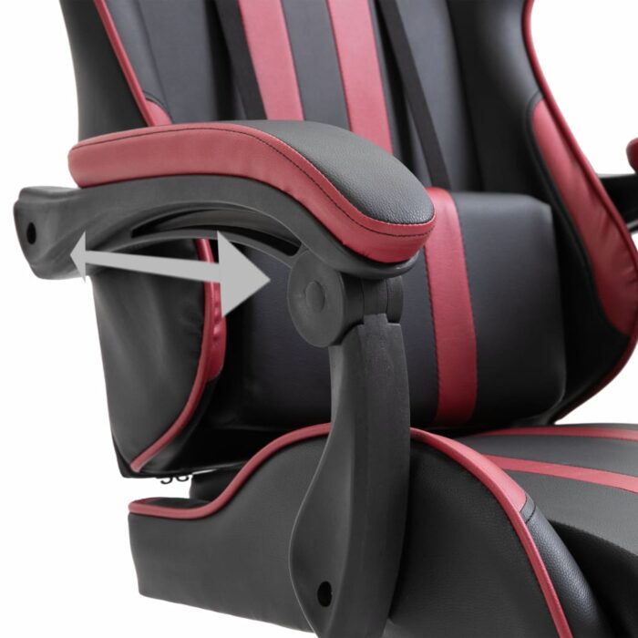 Chaise de jeu Rouge bordeaux Similicuir – Image 6