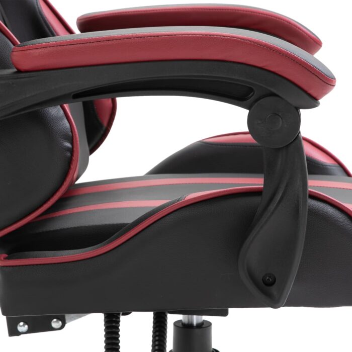 Chaise de jeu Rouge bordeaux Similicuir – Image 7