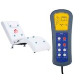 Chaise longue de massage avec oreiller Blanc Similicuir – Image 9