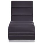 Chaise longue Marron Similicuir – Image 4