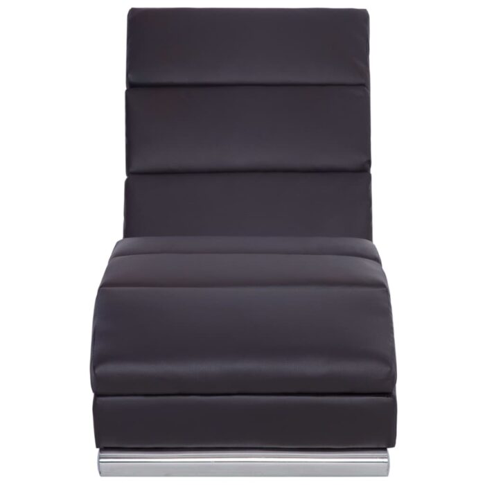 Chaise longue Marron Similicuir – Image 4