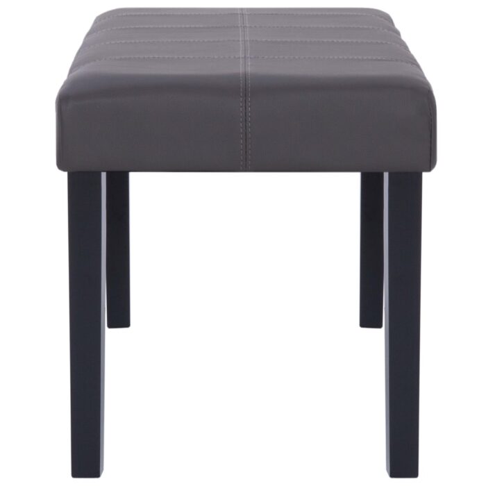 281309 Bench 106 cm Grey Faux Leather – Image 3