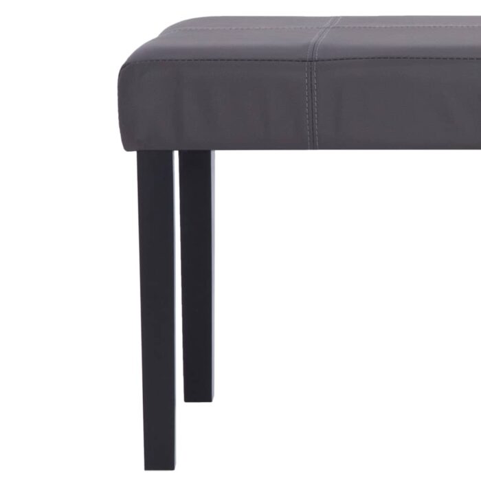 281309 Bench 106 cm Grey Faux Leather – Image 4