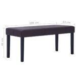 Banc 106 cm Marron Similicuir – Image 5