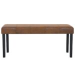 Banc 106 cm Marron Similicuir daim – Image 2