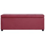 Banc avec compartiment de rangement 116 cm Bordeaux Similicuir – Image 2