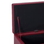 Banc avec compartiment de rangement 116 cm Bordeaux Similicuir – Image 6