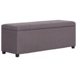 Banc avec compartiment de rangement 116 cm Taupe Polyester