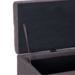 Banc avec compartiment de rangement 116 cm Taupe Polyester – Image 6