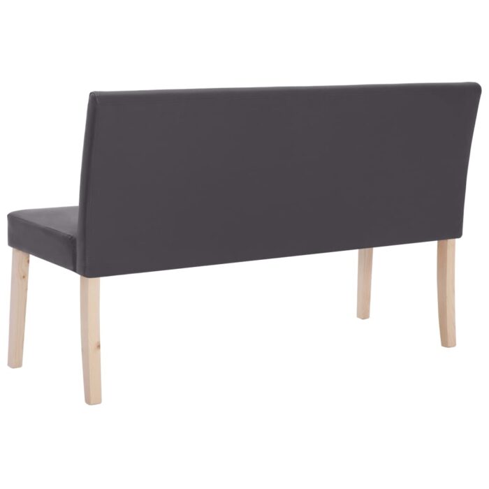 Banc 139,5 cm Gris Similicuir – Image 4