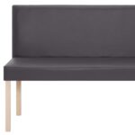 Banc 139,5 cm Gris Similicuir – Image 5