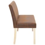 Banc 139,5 cm Marron Similicuir daim – Image 3