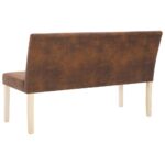 Banc 139,5 cm Marron Similicuir daim – Image 4