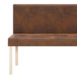 Banc 139,5 cm Marron Similicuir daim – Image 5
