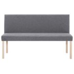Banc 139,5 cm Gris clair Polyester – Image 2