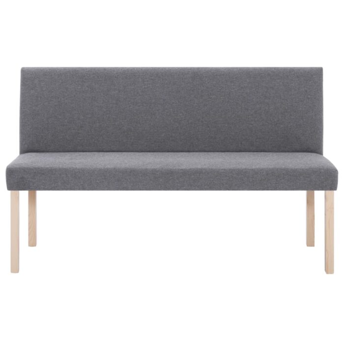 Banc 139,5 cm Gris clair Polyester – Image 2