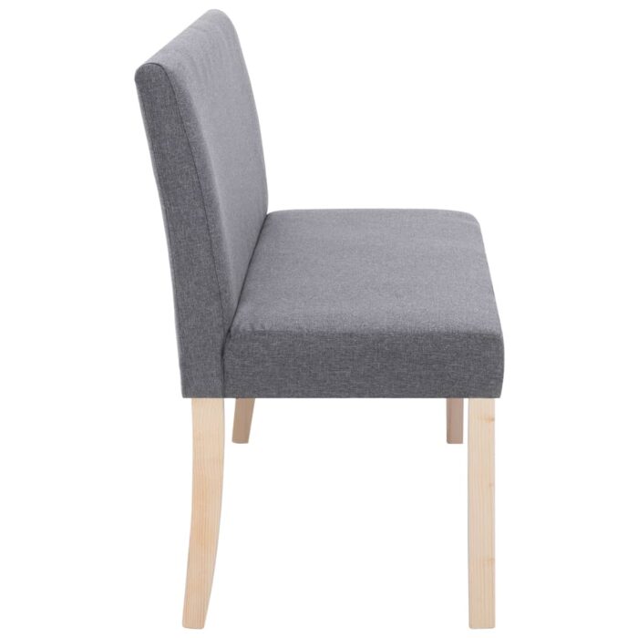 Banc 139,5 cm Gris clair Polyester – Image 3