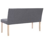 Banc 139,5 cm Gris clair Polyester – Image 4