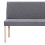 Banc 139,5 cm Gris clair Polyester – Image 5