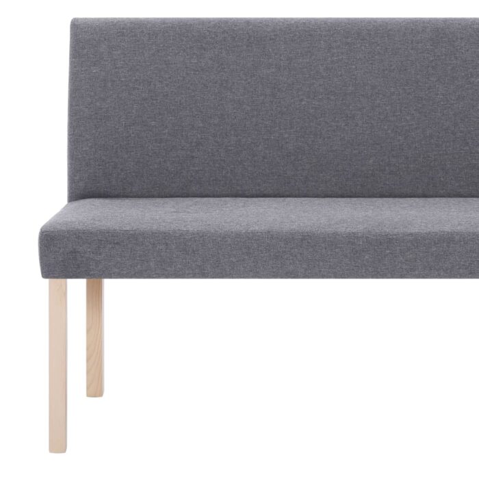 Banc 139,5 cm Gris clair Polyester – Image 5