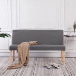 Banc 139,5 cm Gris clair Polyester
