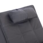 Chaise longue de massage avec oreiller Gris Similicuir – Image 5