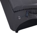 Chaise longue de massage avec oreiller Gris Similicuir – Image 6