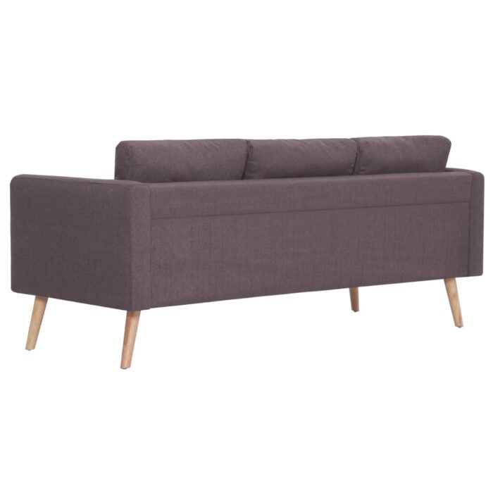 Canapé à 3 places tissu taupe – Image 3