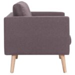 Canapé à 3 places tissu taupe – Image 4