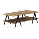 Table basse 115x60x40 cm Bois de récupération massif – Image 6